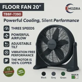 مروحة أرضية 20 بوصة (TBBF-7390) من علامة موزيرا (MOZIRA)