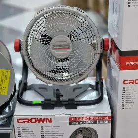 مروحة احترافية تعمل بالبطارية من نوع CROWN، موديل CT26031XS-4.