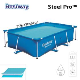Steel Pro™ Piscine Rectangulaire 259 x 170 x 61cm Bestway