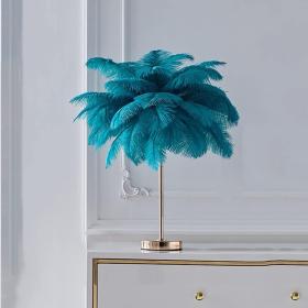 Veilleuse nordique en plumes Lumières Décoratives - Bleu